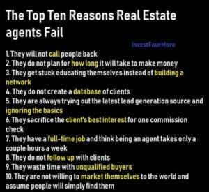 real estate agents fail