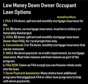 low down payment loans