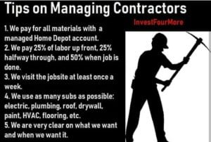 Manage contractors