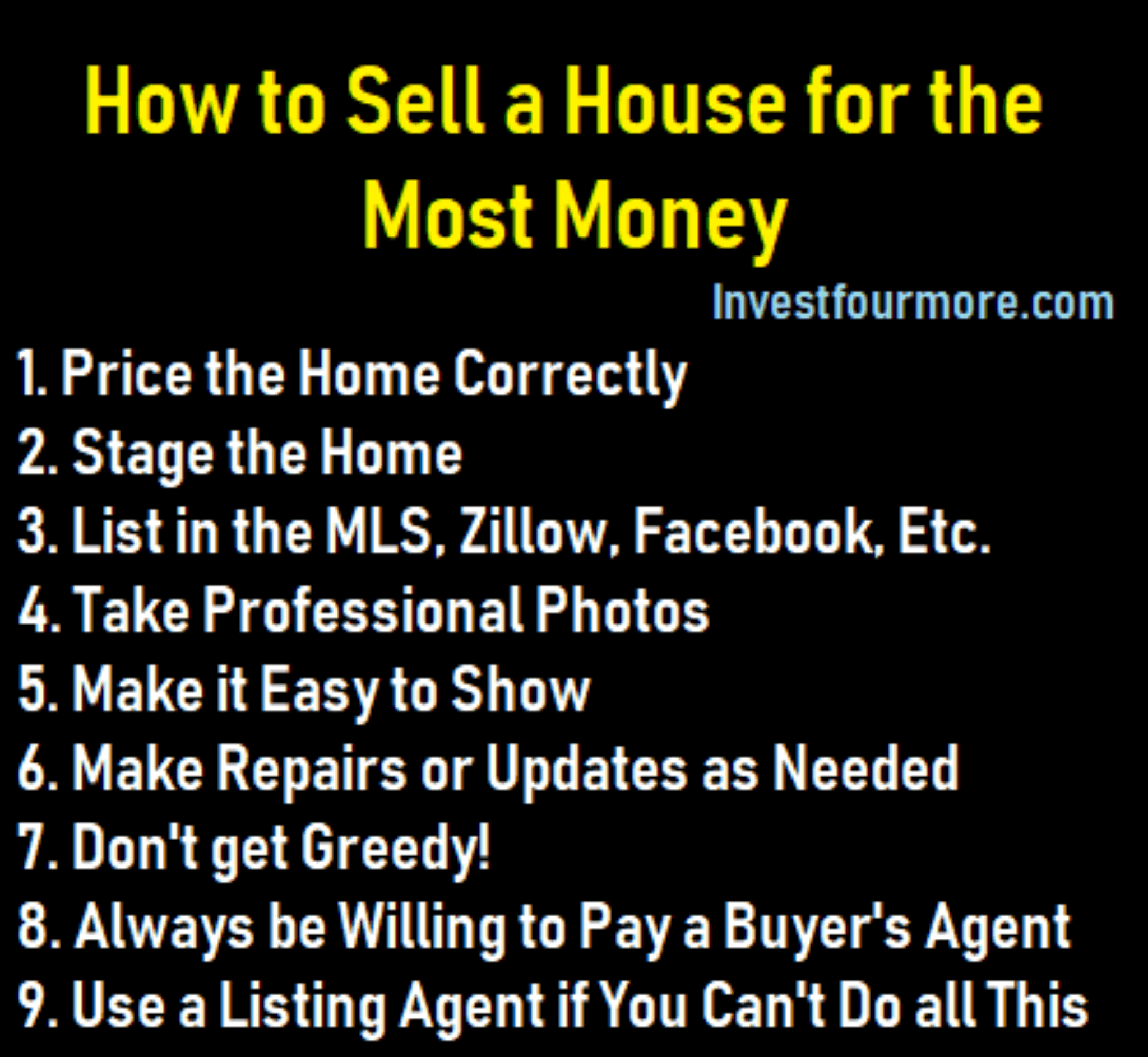 How To Sell a House for the Most Money